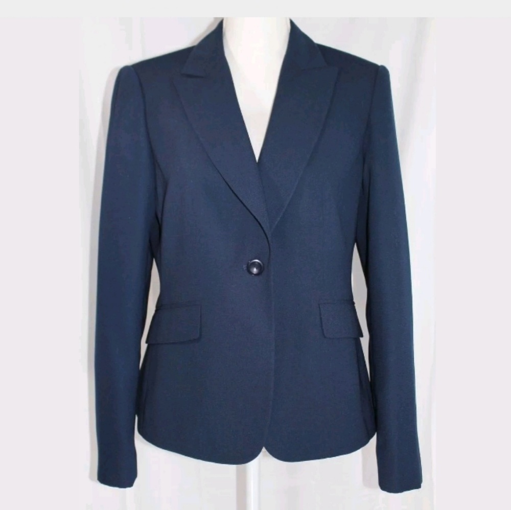 Cato womens navy single button blazer